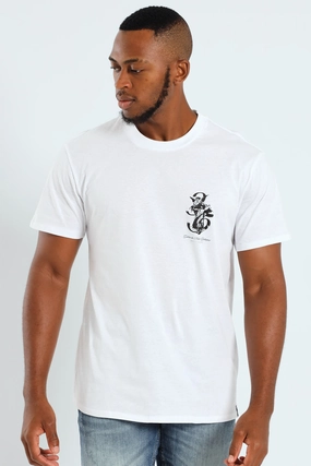 Angel Front & Back Print Tee - White Autumn coziness City Fashion Look