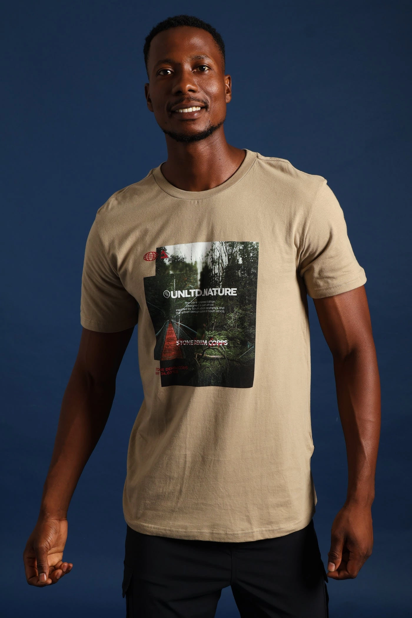 Forest Trail Bridge Photo Tee - Taupe Street Style Trend Layered Look Wear