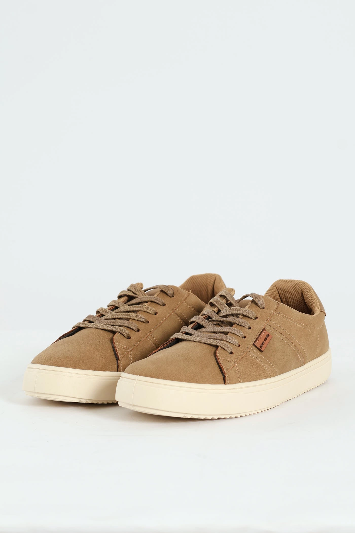 Mono Lace Up Sneaker - Taupe Knit Upper Comfort Easy
