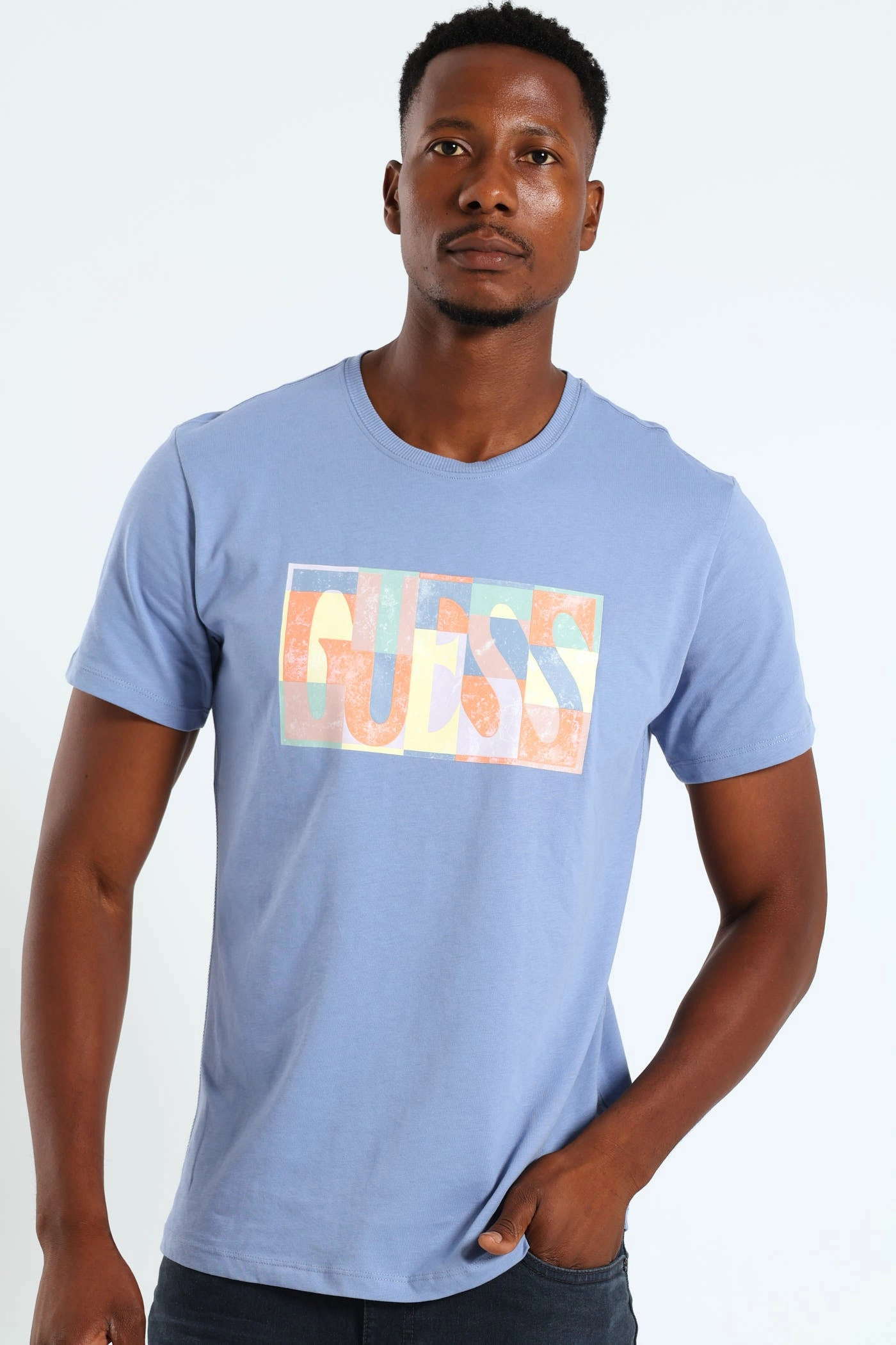 Flexible Wear Mosaic Tee - Smokey Blue