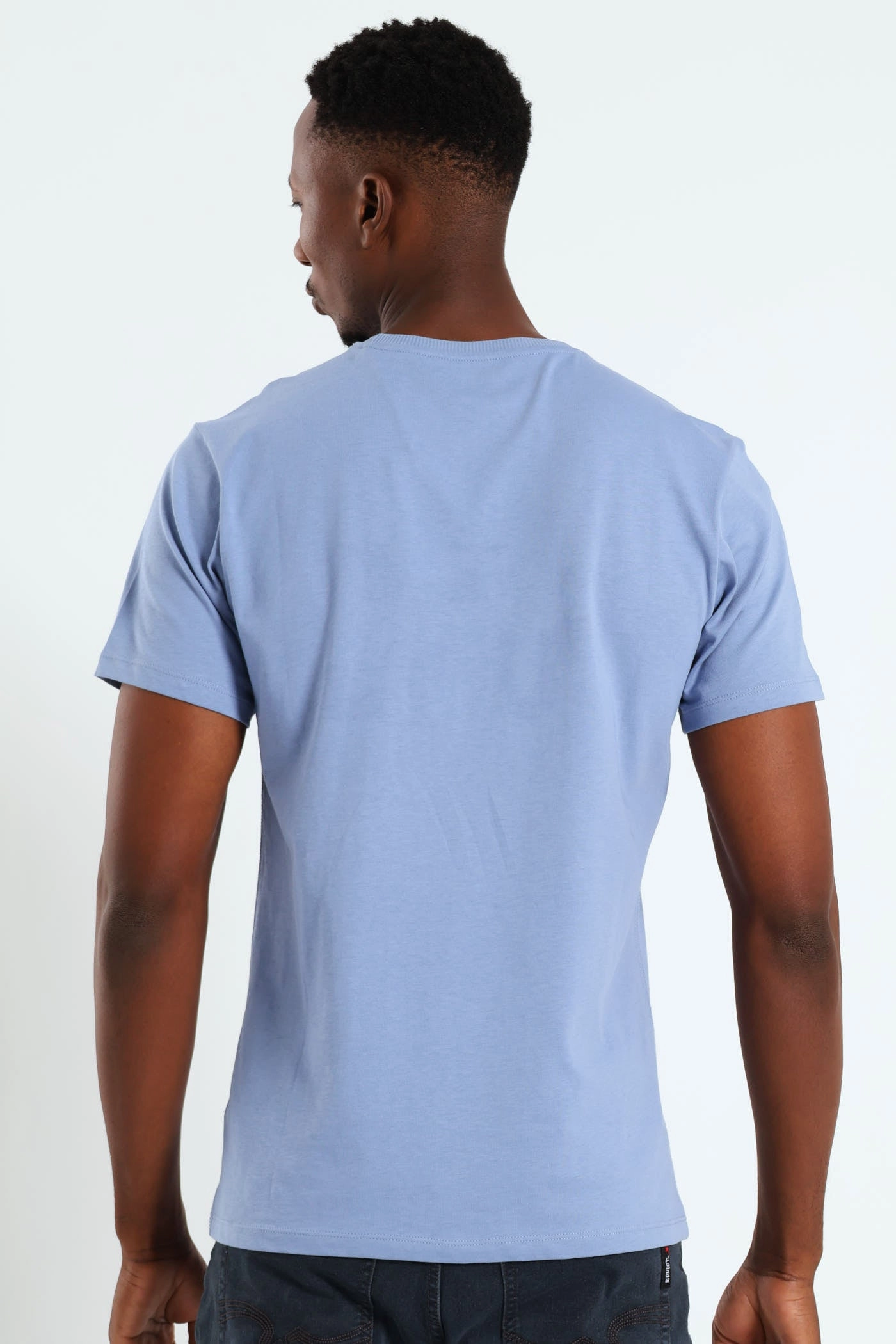 Mosaic Tee - Smokey Blue Unique Design Breathable fabric