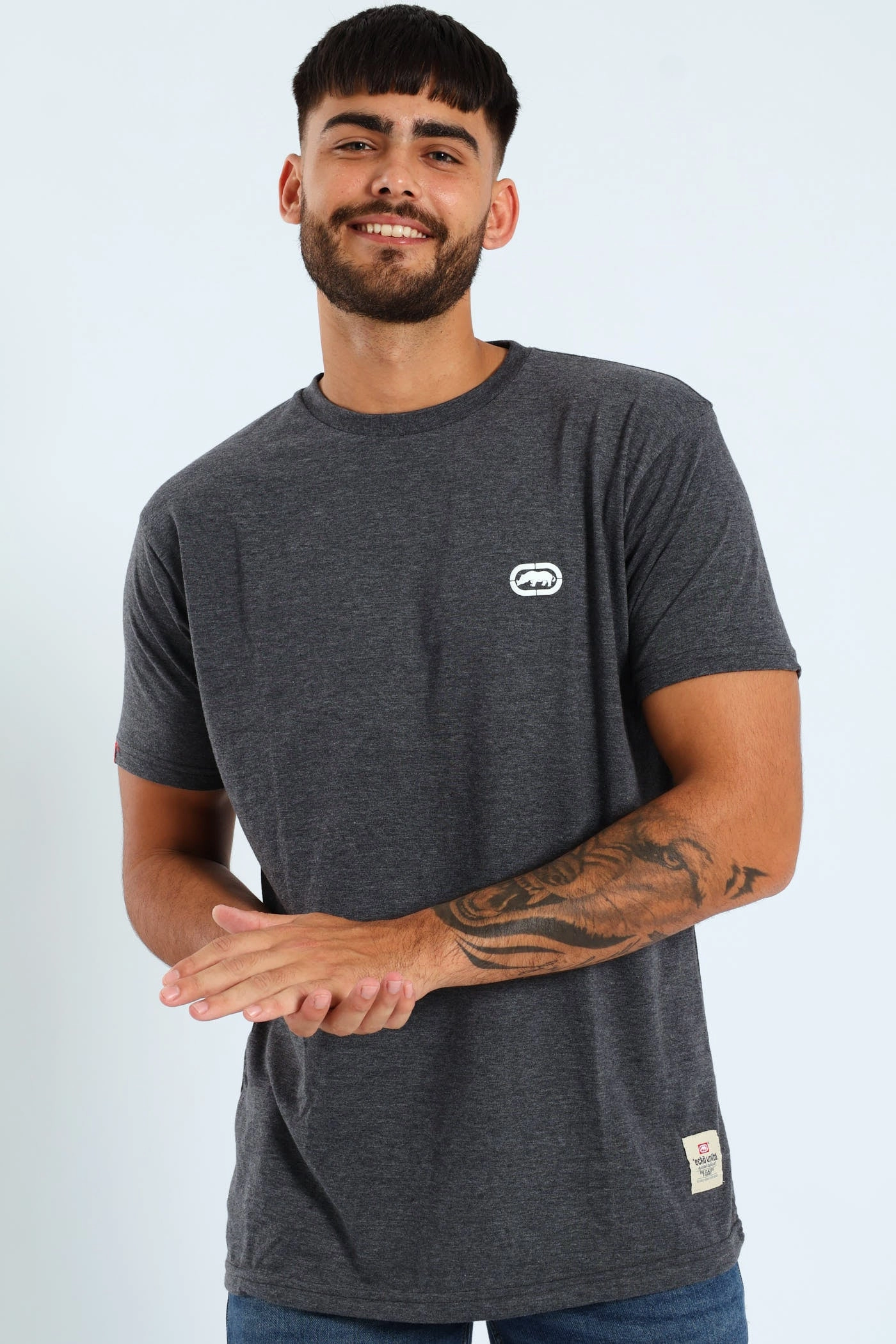 Never Out Tee - Charcoal Melange EasyCareFinish Timeless and Chic