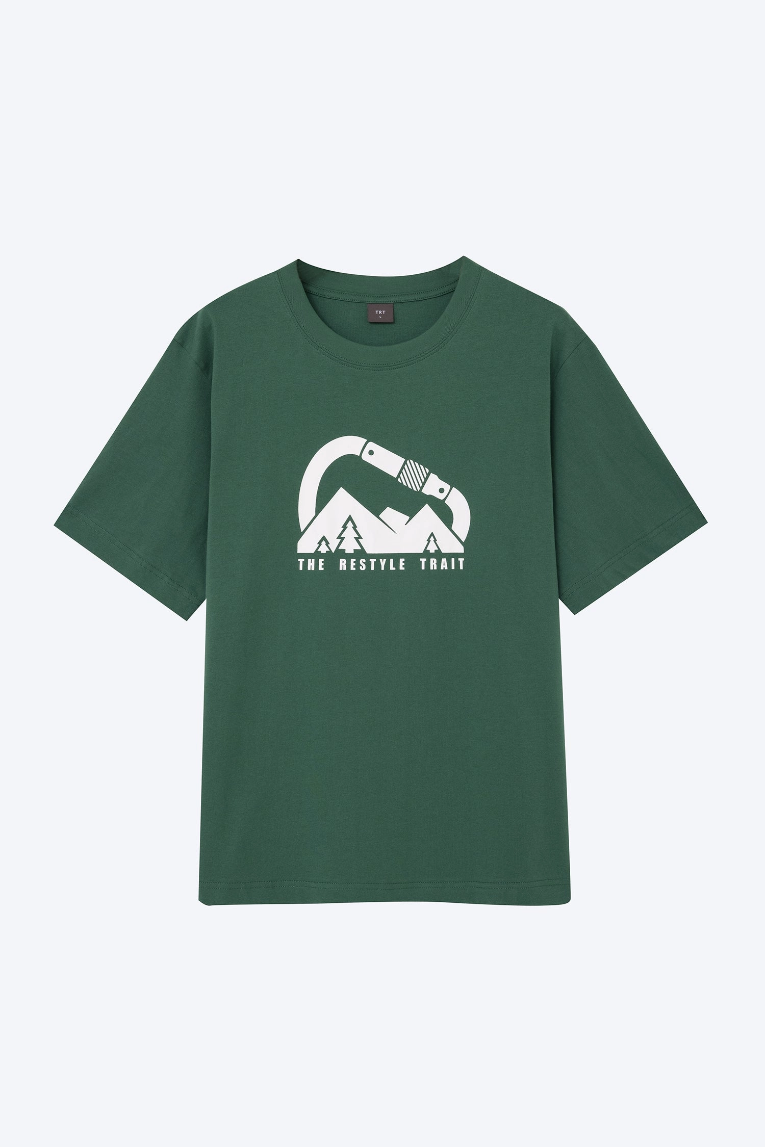 Relaxed Tank Mountain Climb Graphic Tee - Green