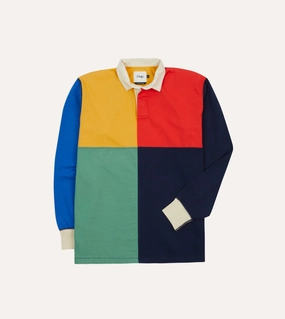 Brushed Inner Lining Multi Panelled Cotton Rugby Shirt