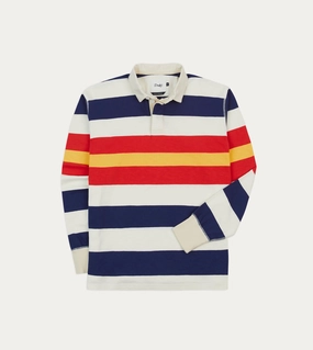 Active Wear Multi Stripe Flam?? Cotton Rugby Shirt