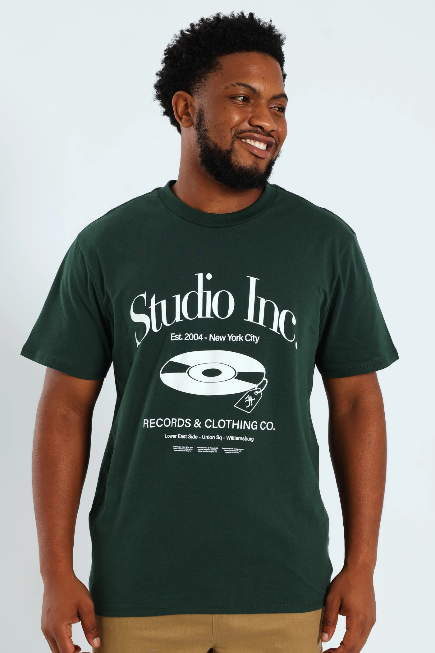 Music CD Front Print Tee - Green Seasonal Layer Sporty essentials