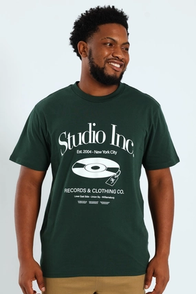 Music CD Front Print Tee - Green Seasonal Layer Sporty essentials