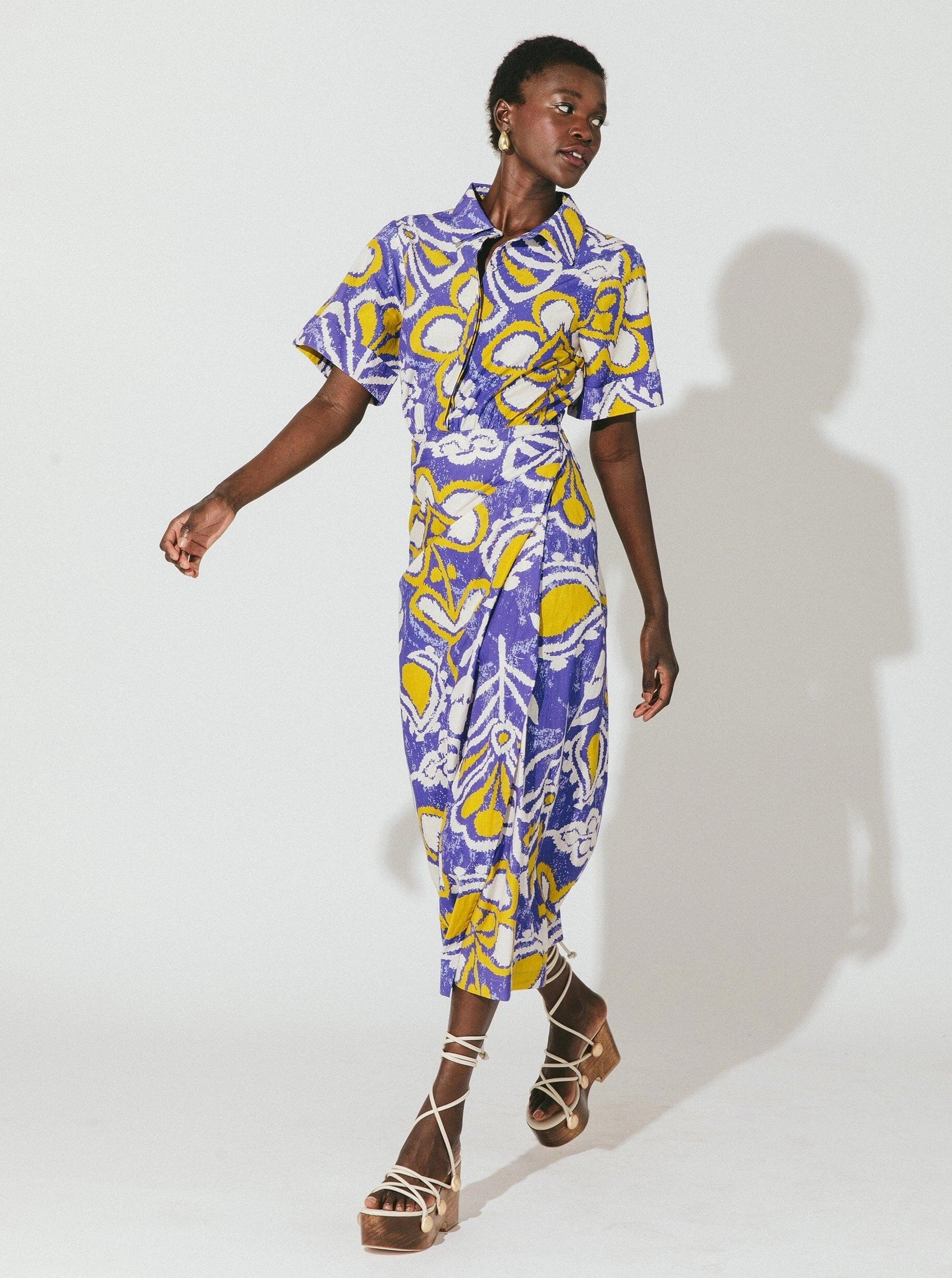 Social Ease Chilly Wear Shonda Midi Dress - Azores