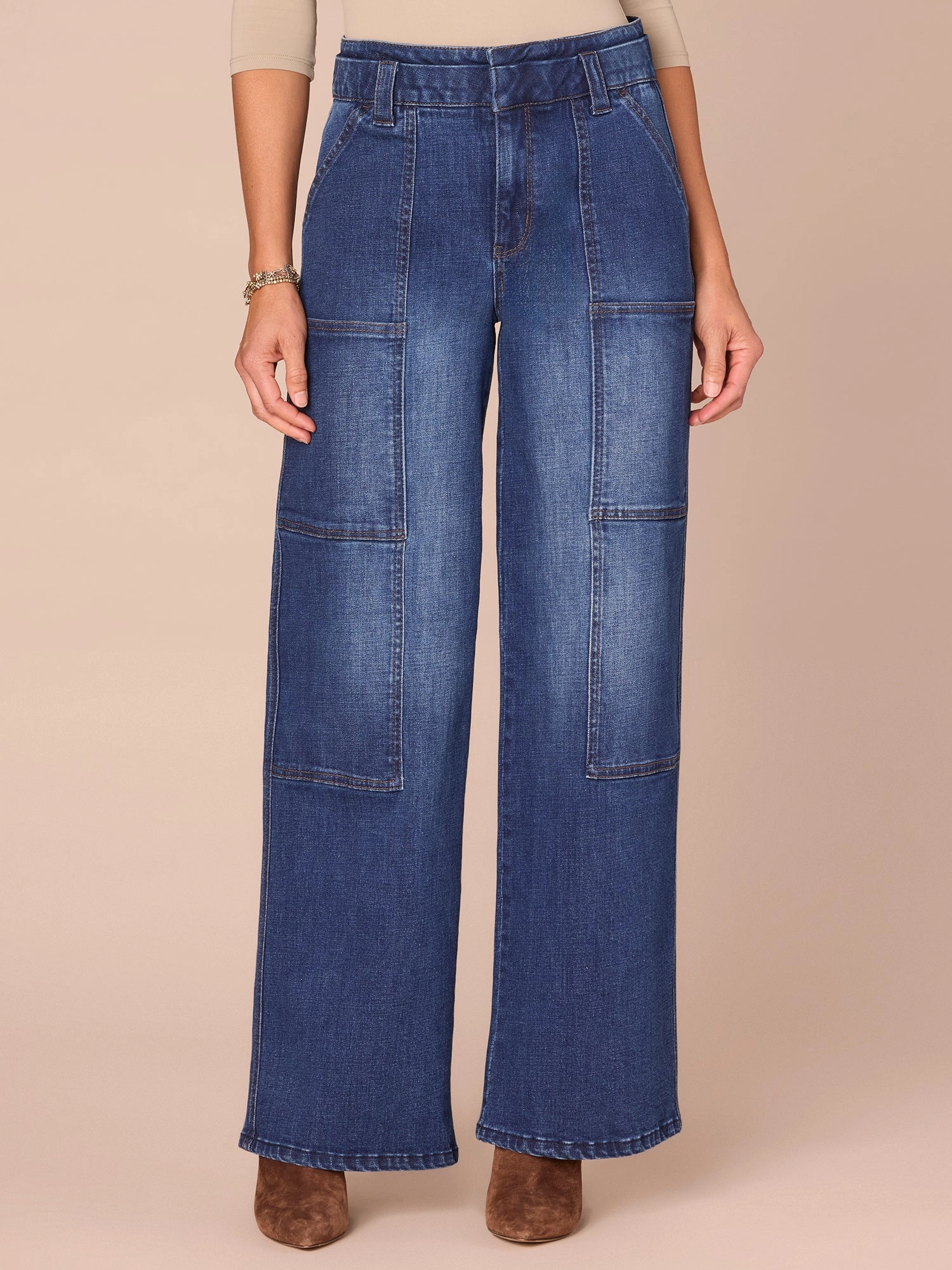 "Ab"solution? Skyrise Double Waistband Drop In Pocket Wide Leg Jeans Travel Outfit Chill Outfit Date Night Everyday Fashion