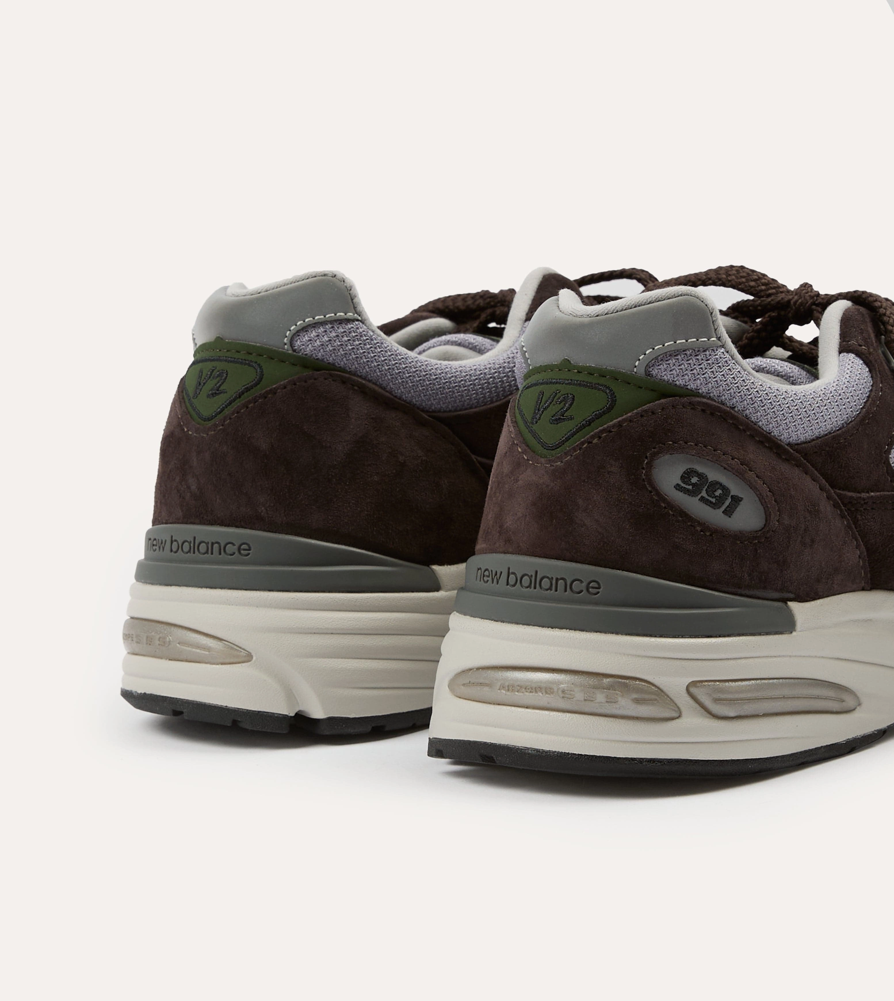 Multi Density Midsoles New Balance Brown 'Essentially Offbeat' Made in UK 991v2 Trainers