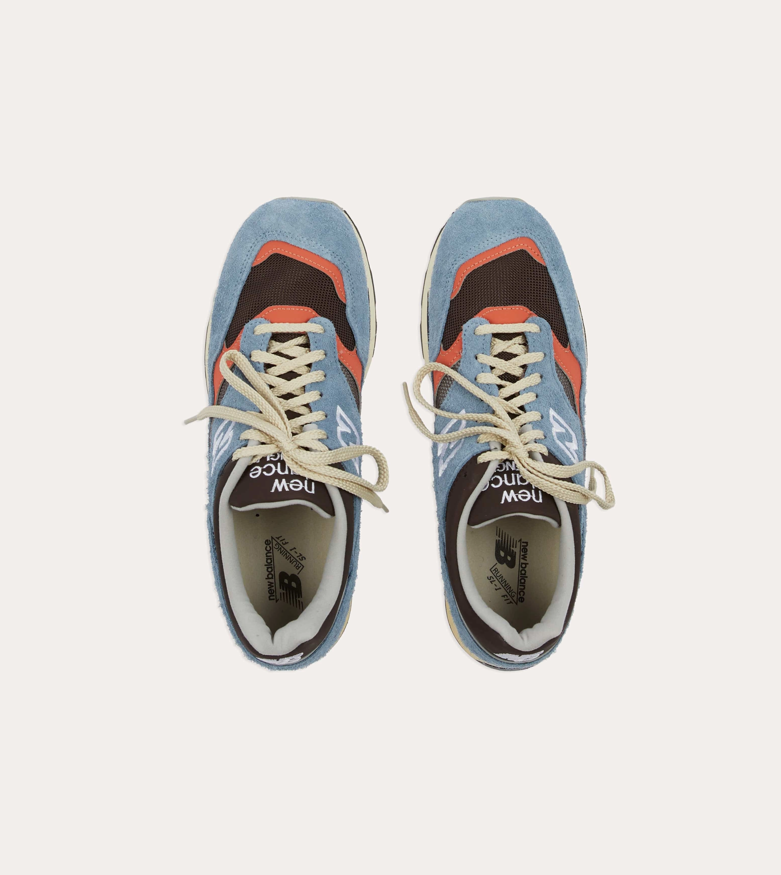 Bluetooth - Enabled Lightweight Running Design New Balance Coffee Pop Blue Made in UK 1500 Trainers