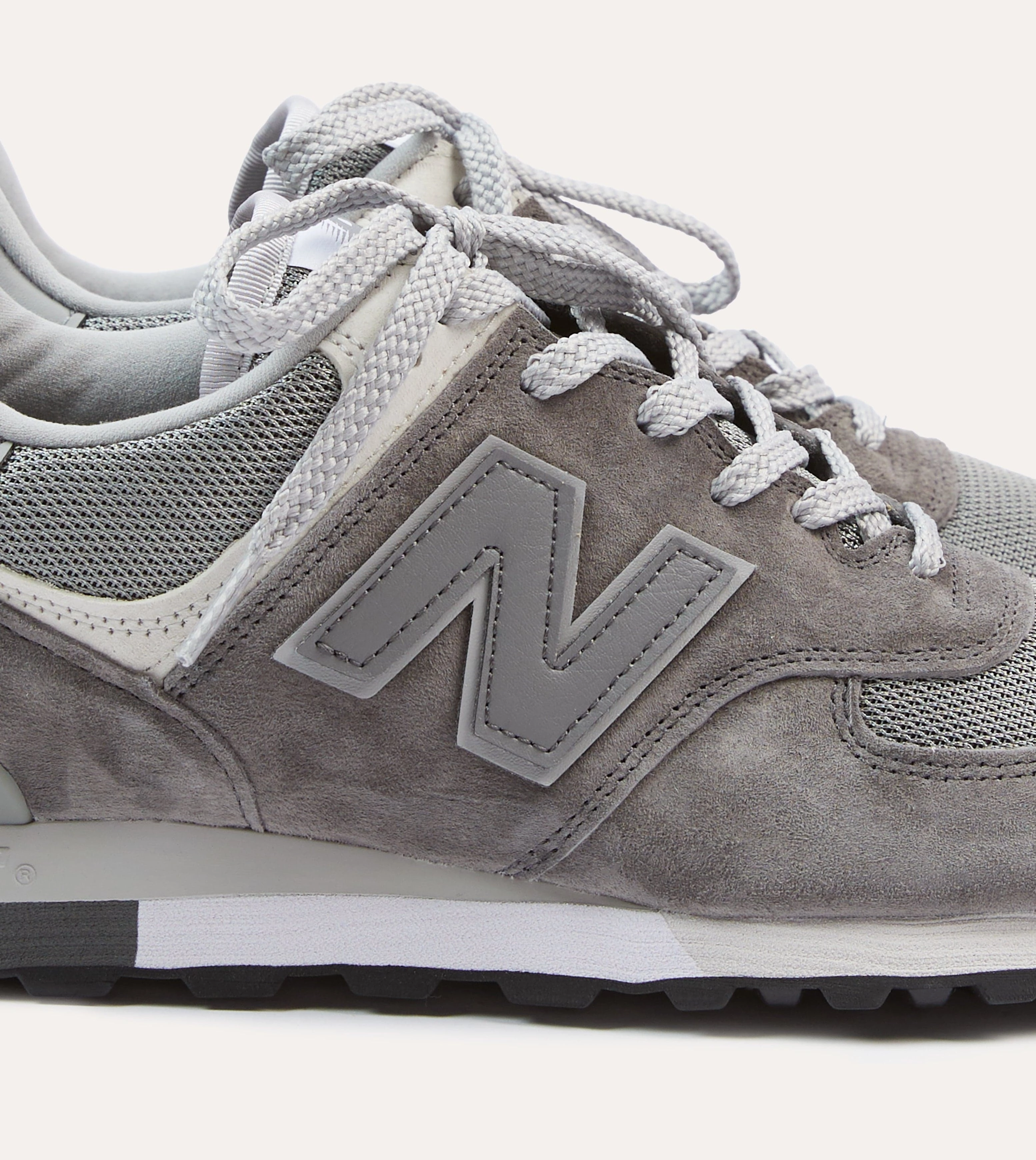 New Balance Dark Gull Grey MADE in UK 576 Trainers running in a basketball court area shoes Stability Pods