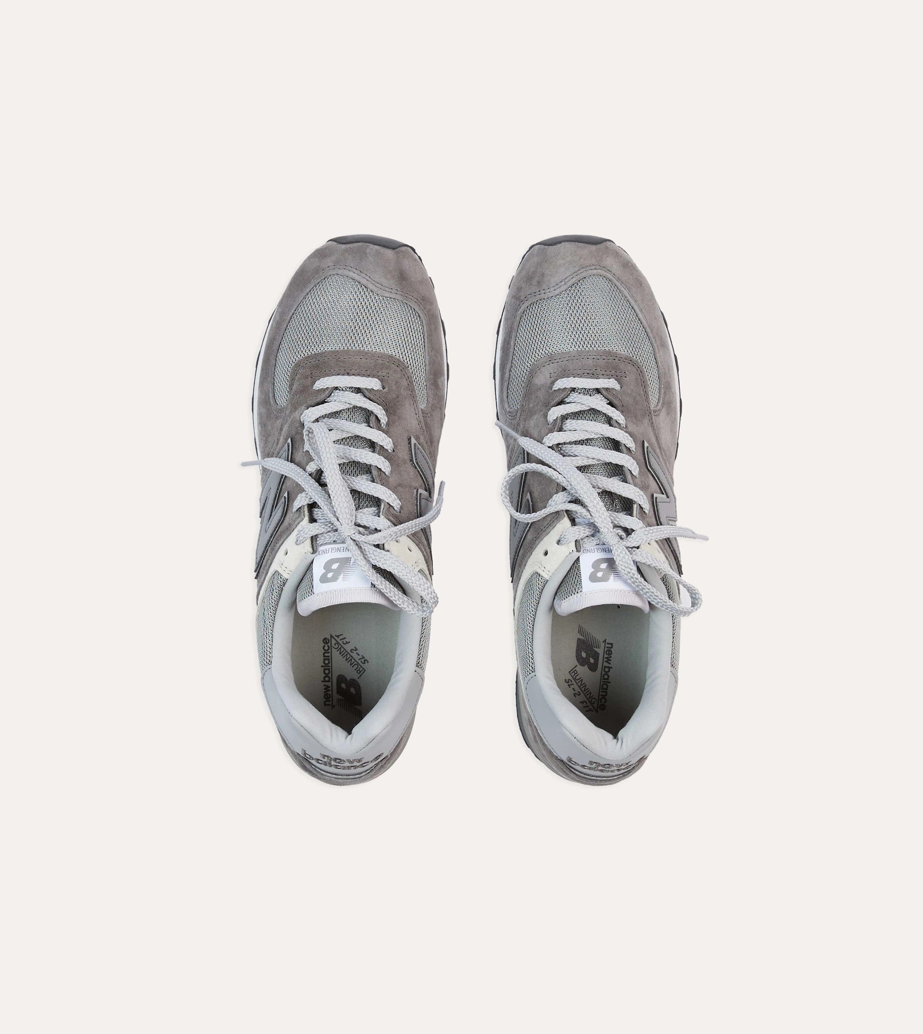 New Balance Dark Gull Grey MADE in UK 576 Trainers speed ropes