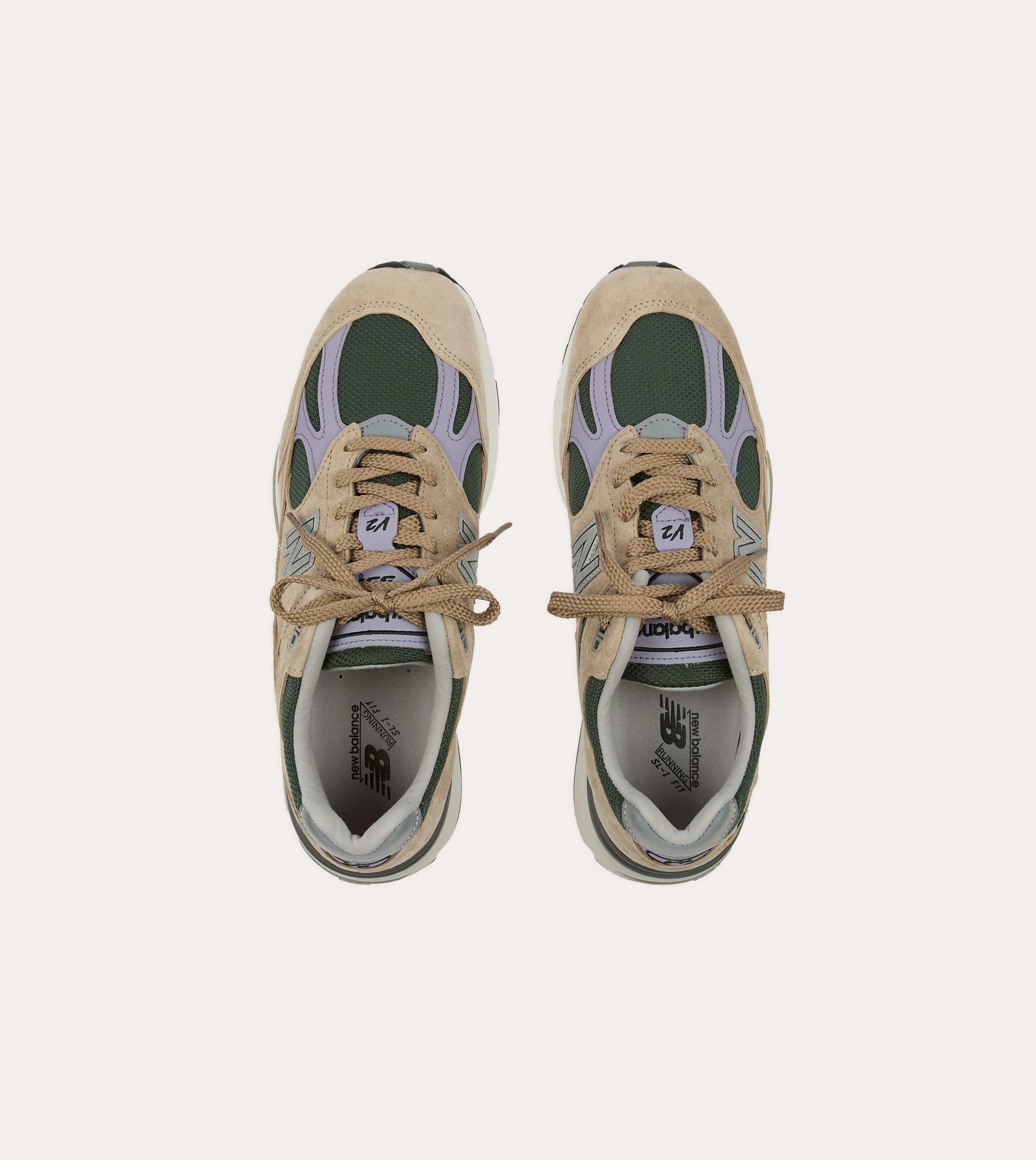 Gift Idea speed - optimized New Balance Tan 'Essentially Offbeat' Made in UK 991v2 Trainers