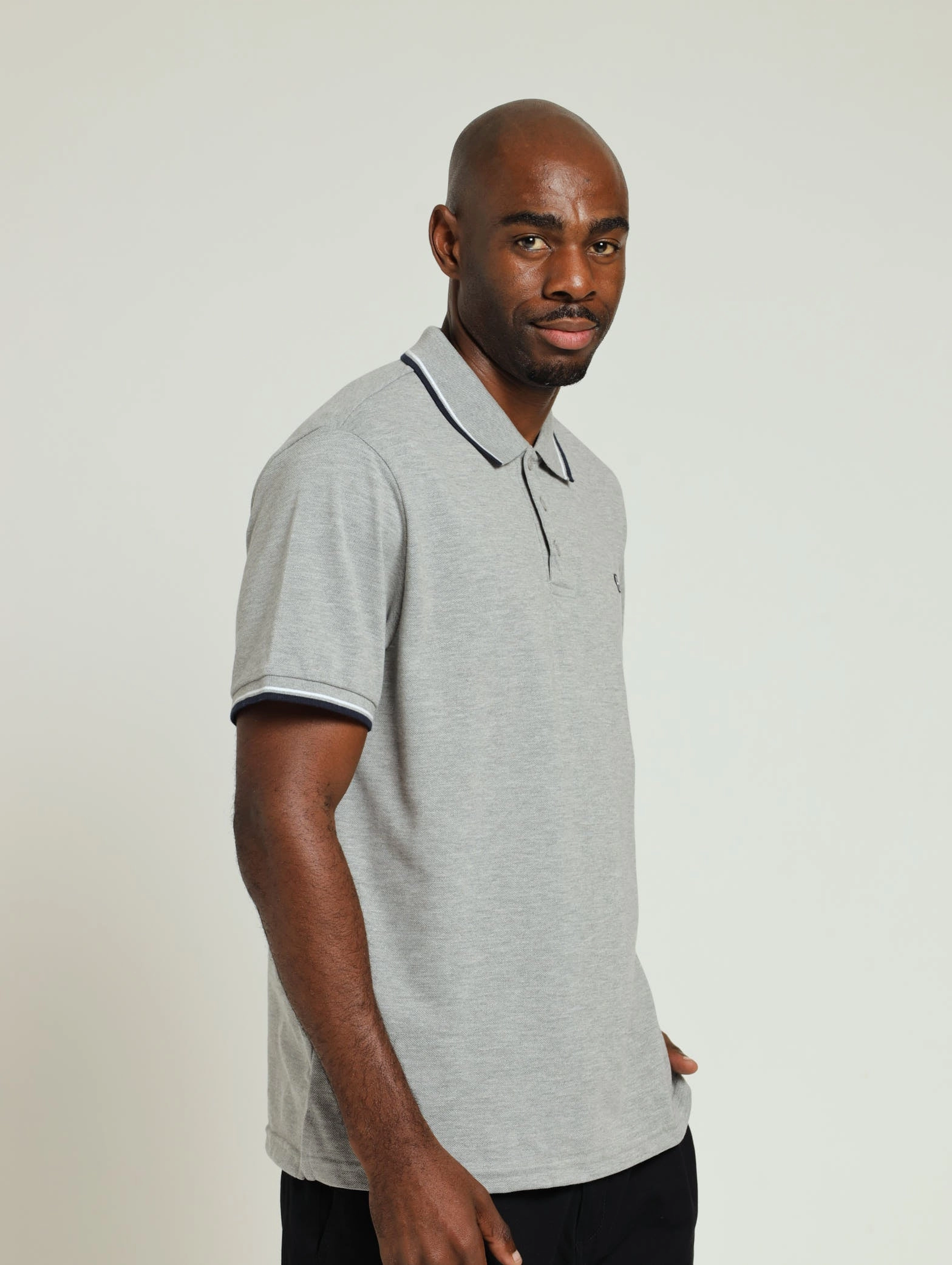 Stylish Comfort New Tipped Golfer - Grey Melange