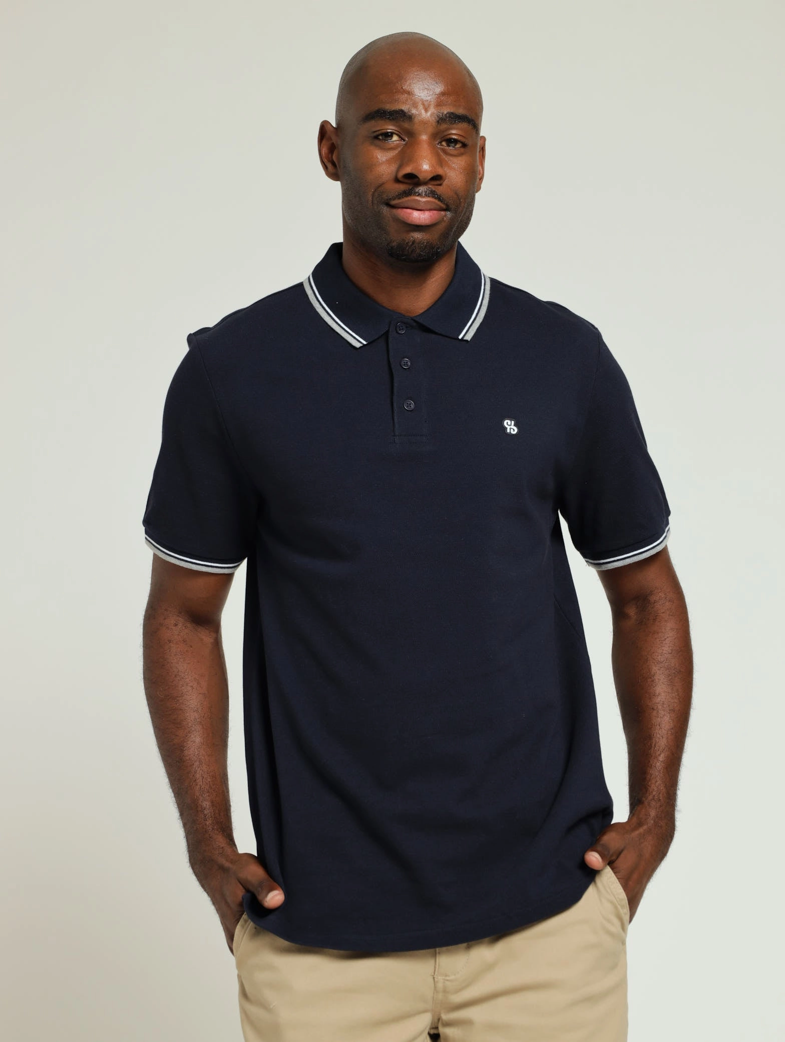 New Tipped Golfer - Navy Cozy Essentials Breathable Style