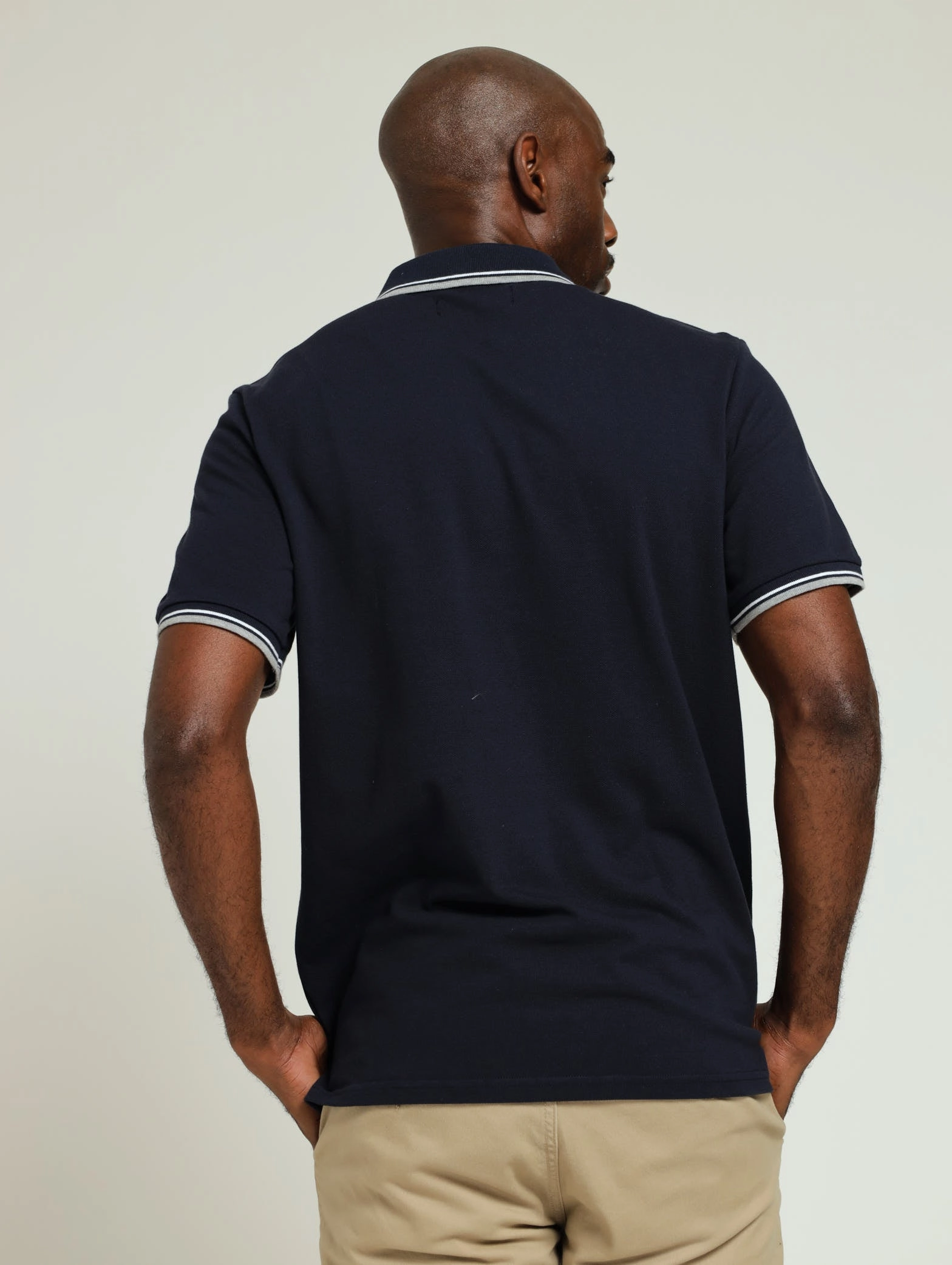 VintageWashEffect Sporty essentials New Tipped Golfer - Navy