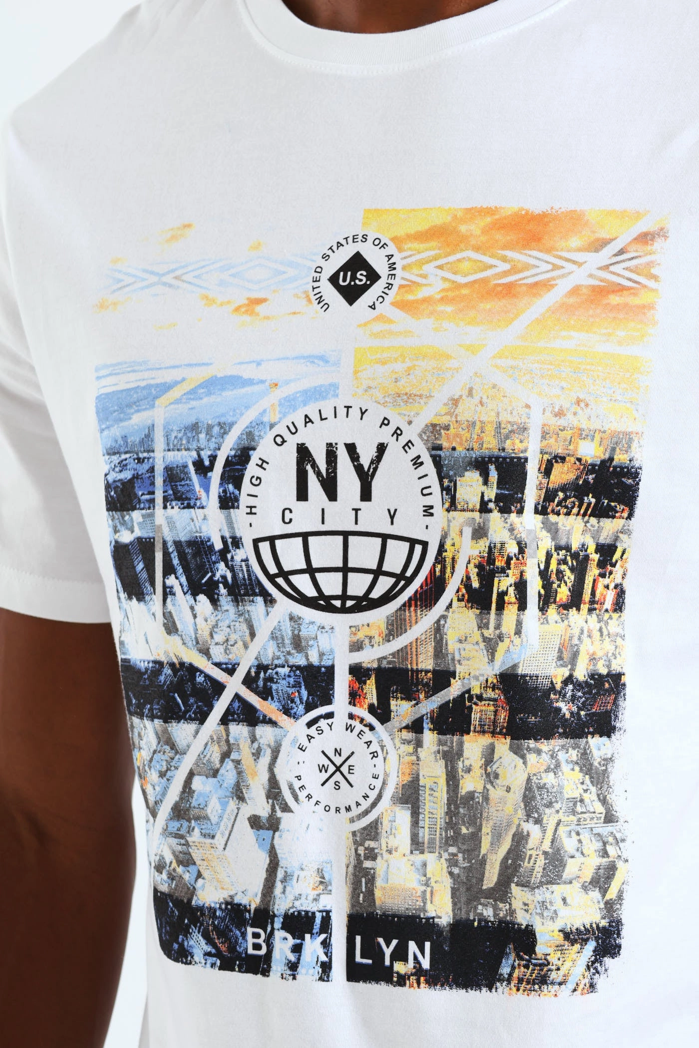 Fit For All Anti Static Fabric New York City Photo Tee - White