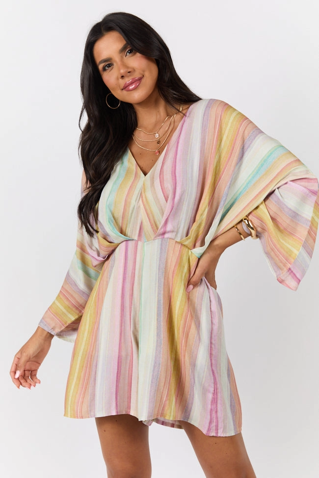 Nights In Watercolor Multi Print Romper FINAL SALE Grace Glow