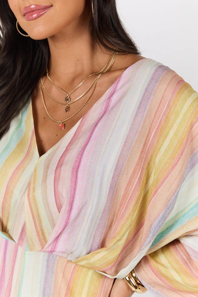 Light Flow Nights In Watercolor Multi Print Romper FINAL SALE