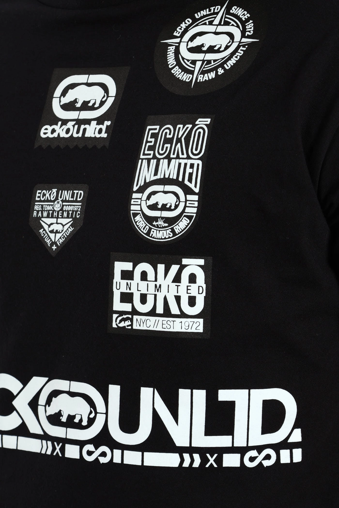 Multi Badge Tee - Black Sporty and Cool Lightweight Feel