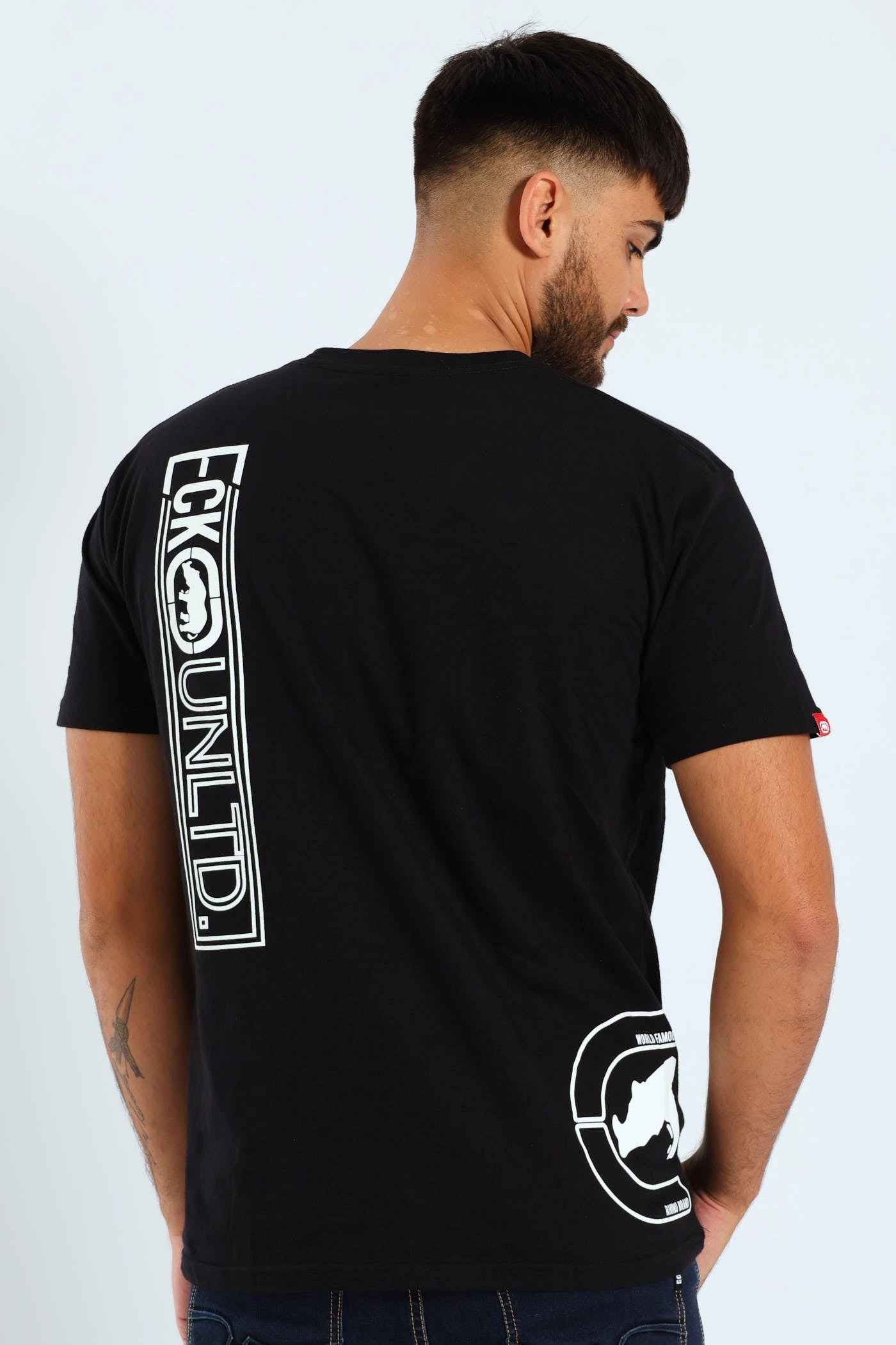 Multi Badge Tee - Black FlexibleKnit Solid color purity