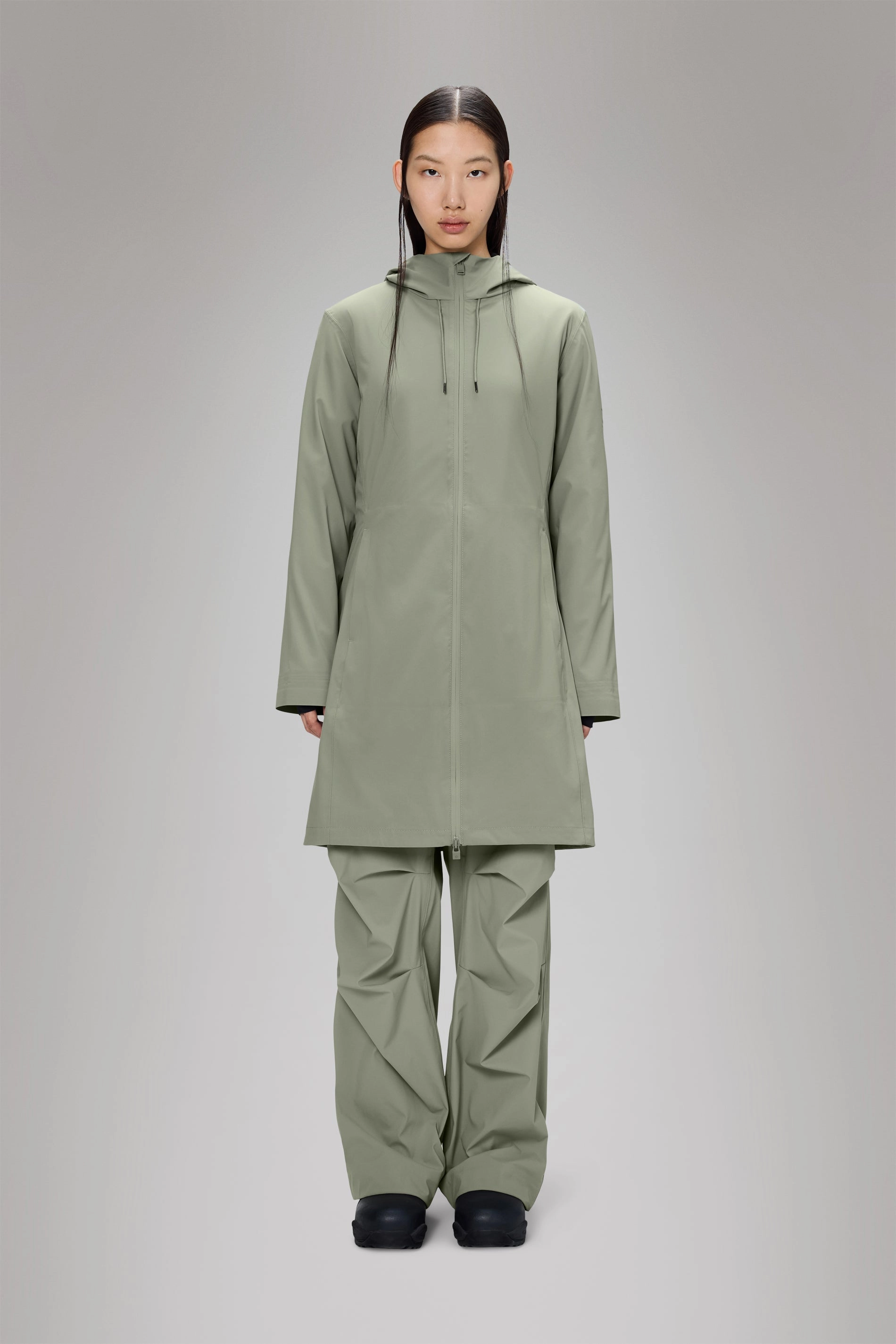 Non Restrictive Armholes Classic Urban Wear Suva Hardshell Long W Jacket