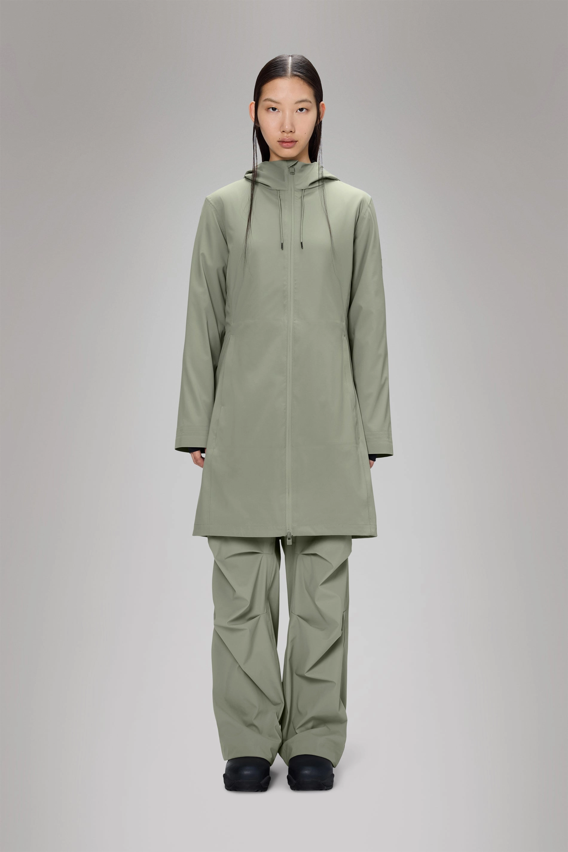 Suva Hardshell Long W Jacket Basic Fit Secure Internal Pockets