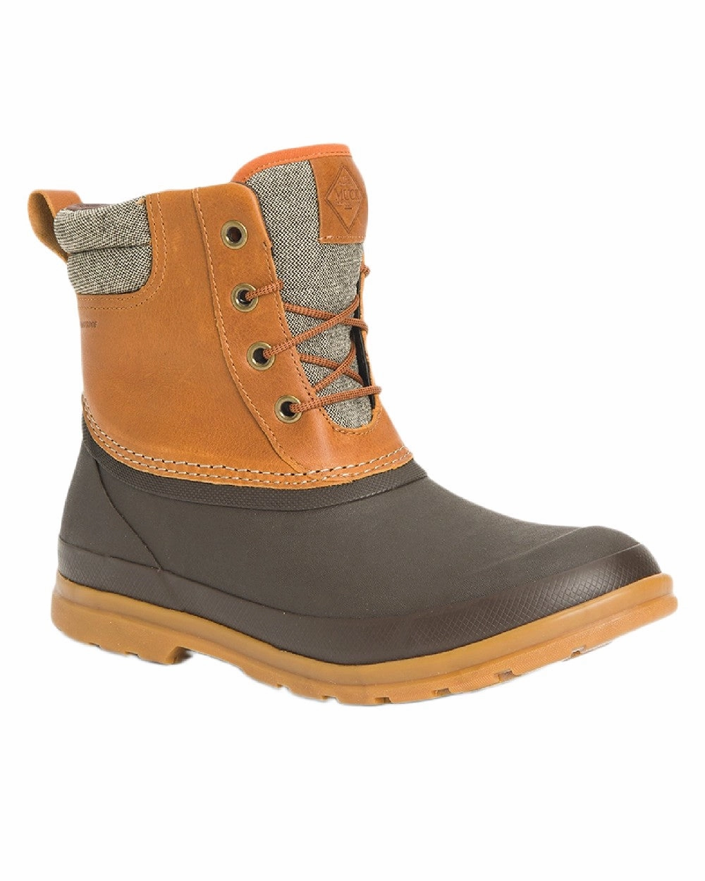 Muck Boots Mens Originals Duck Lace-Up Short Boots High-Quality Leather Quick Drying Hiking Trails