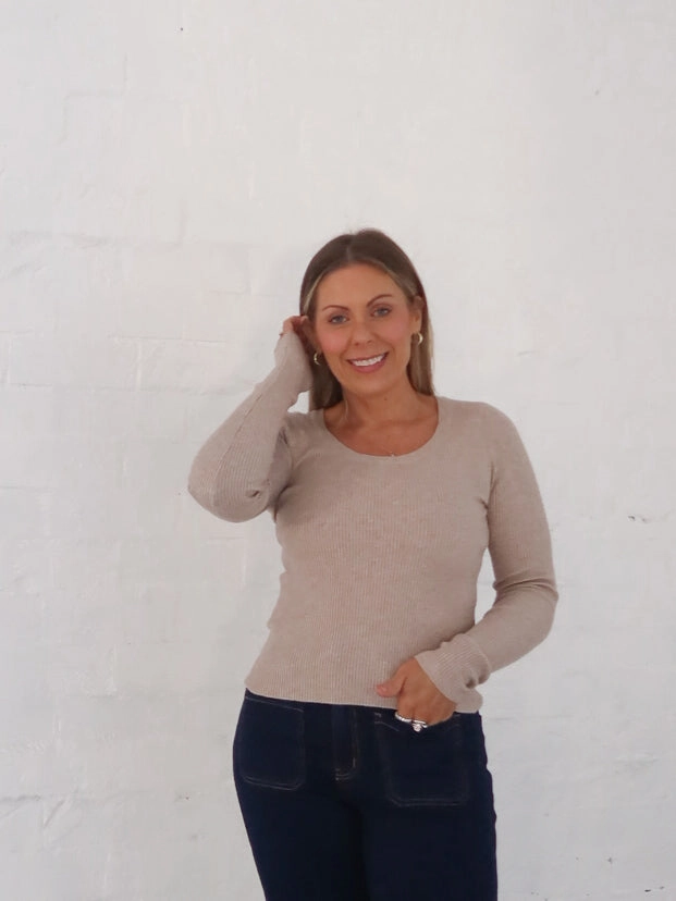 kids Georgette Selma Knit Top - Stone