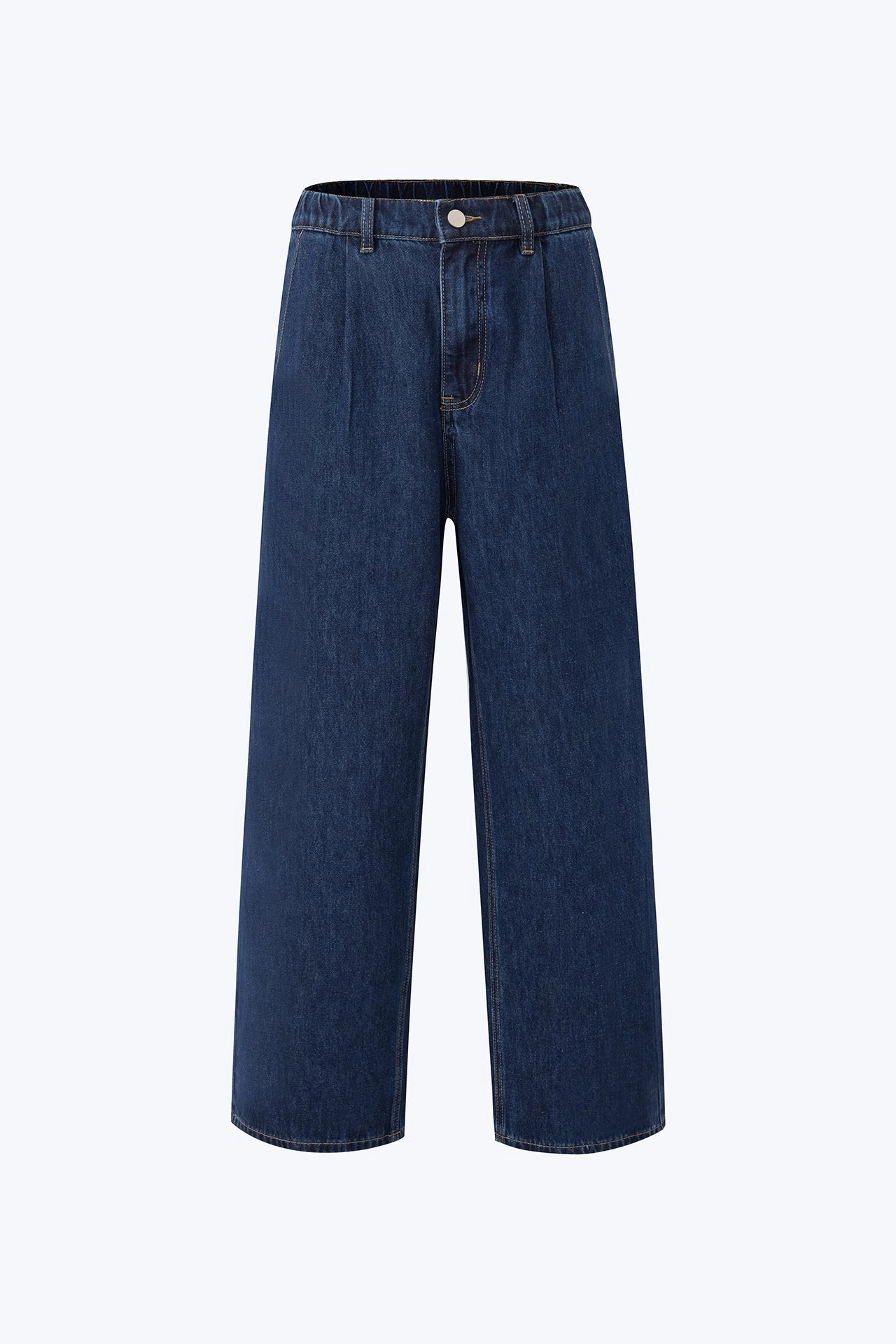 StainResistantFinish Multi Pocket System Denim Wide Leg Jeans - Dark Denim [AT]