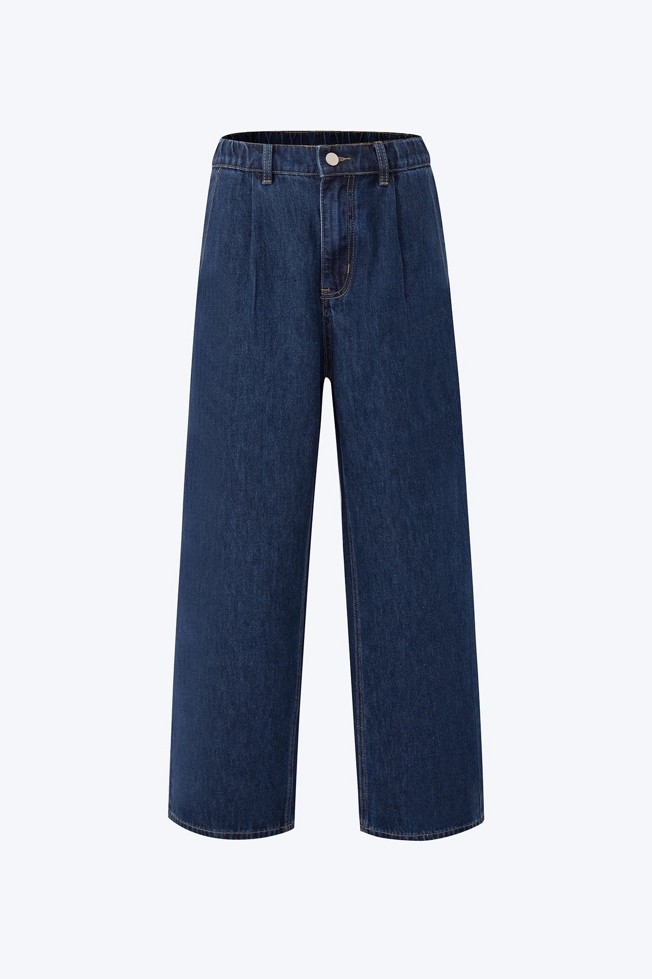 Street Style Denim Wide Leg Jeans - Dark Denim [AT]