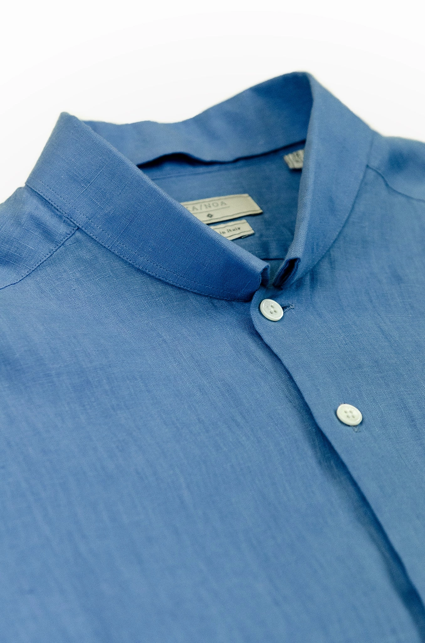 Conrad golden linen shirt (river blue) Easy-to-Match