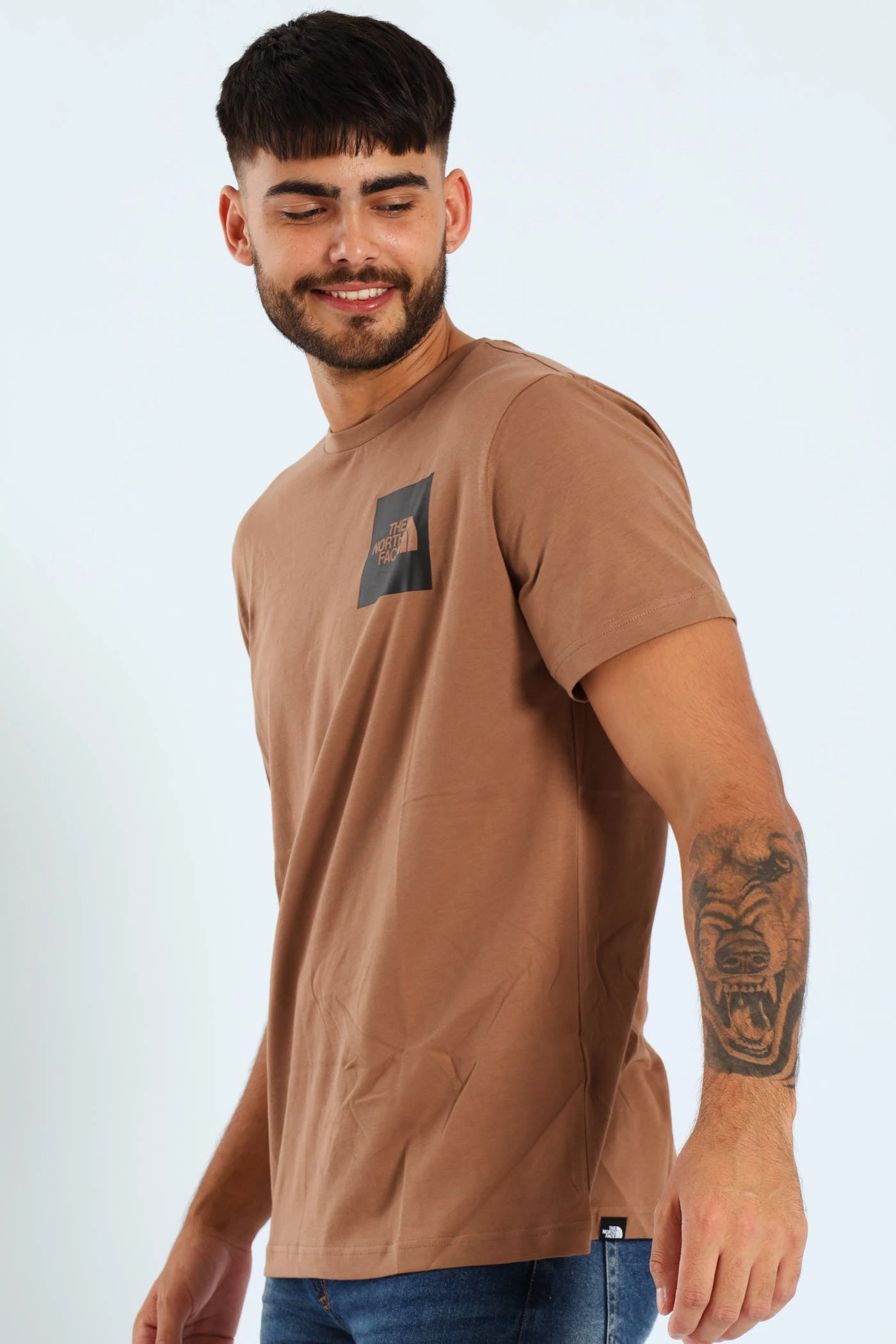 Short Sleeve Fine Tee - Sand Easy Care Fabric Vibrant Prints