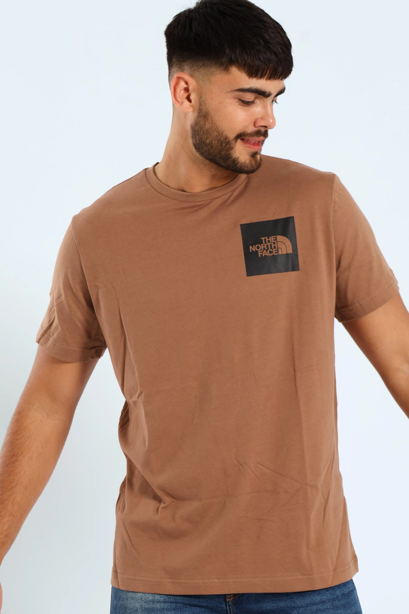 Short Sleeve Fine Tee - Sand Retro nostalgia Slim fit clothing