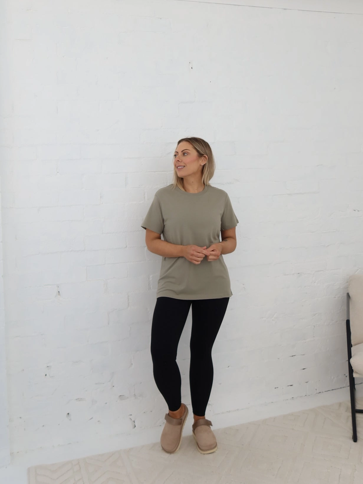 Jemima Tee - Eucalyptus LightweightConstruction Tagless Collar