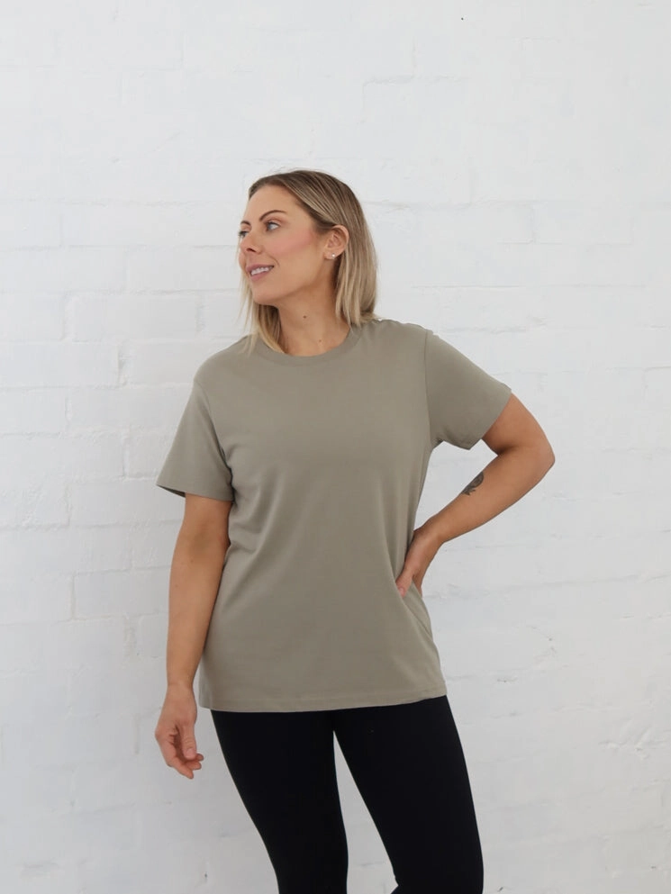 ZeroWaste Construction Jemima Tee - Eucalyptus
