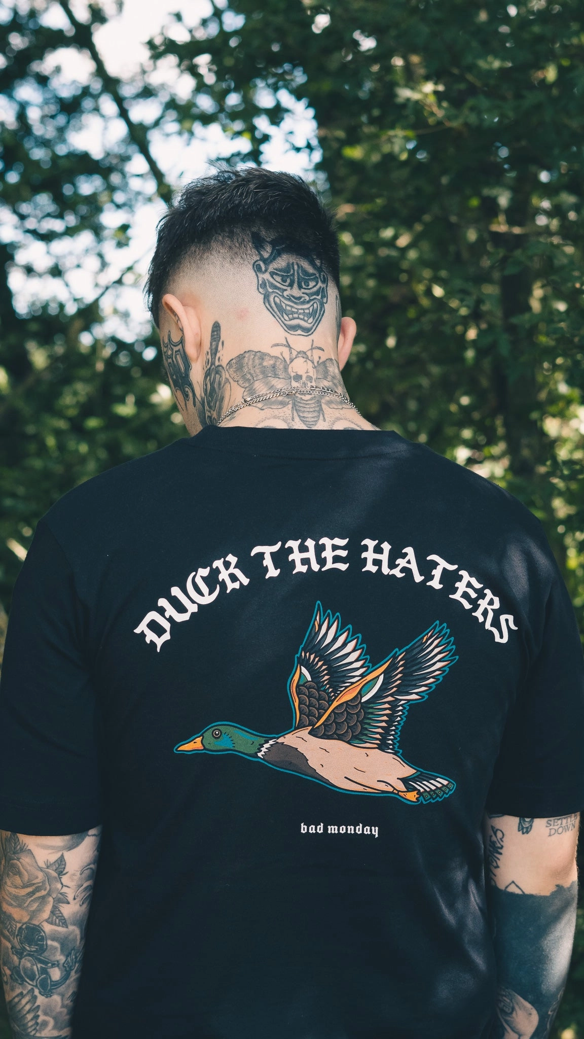 Knit Fabric Technology WrinkleFree Structure Duck The Haters Tee / Back Print