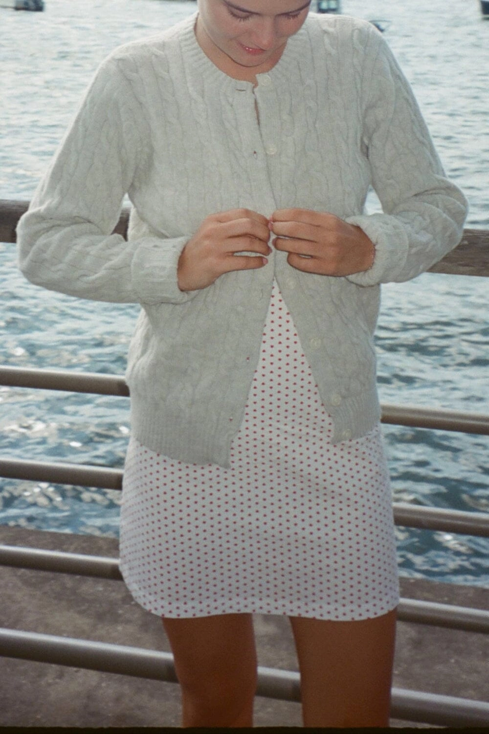 Warm Fit Sporty Comfort Olsen Wool Cable Knit Cardigan