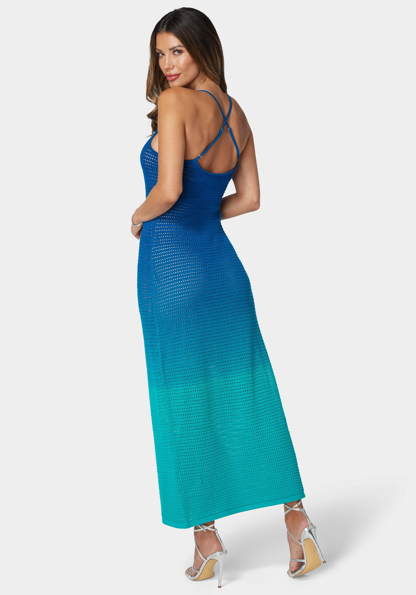 Ombre Crochet Slip Maxi Dress Travel Comfort