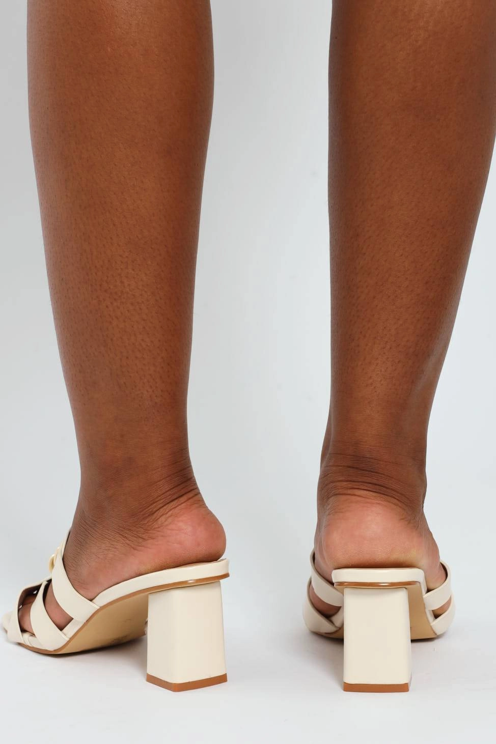 Link Trim Block Heel - Off White Soft Interior