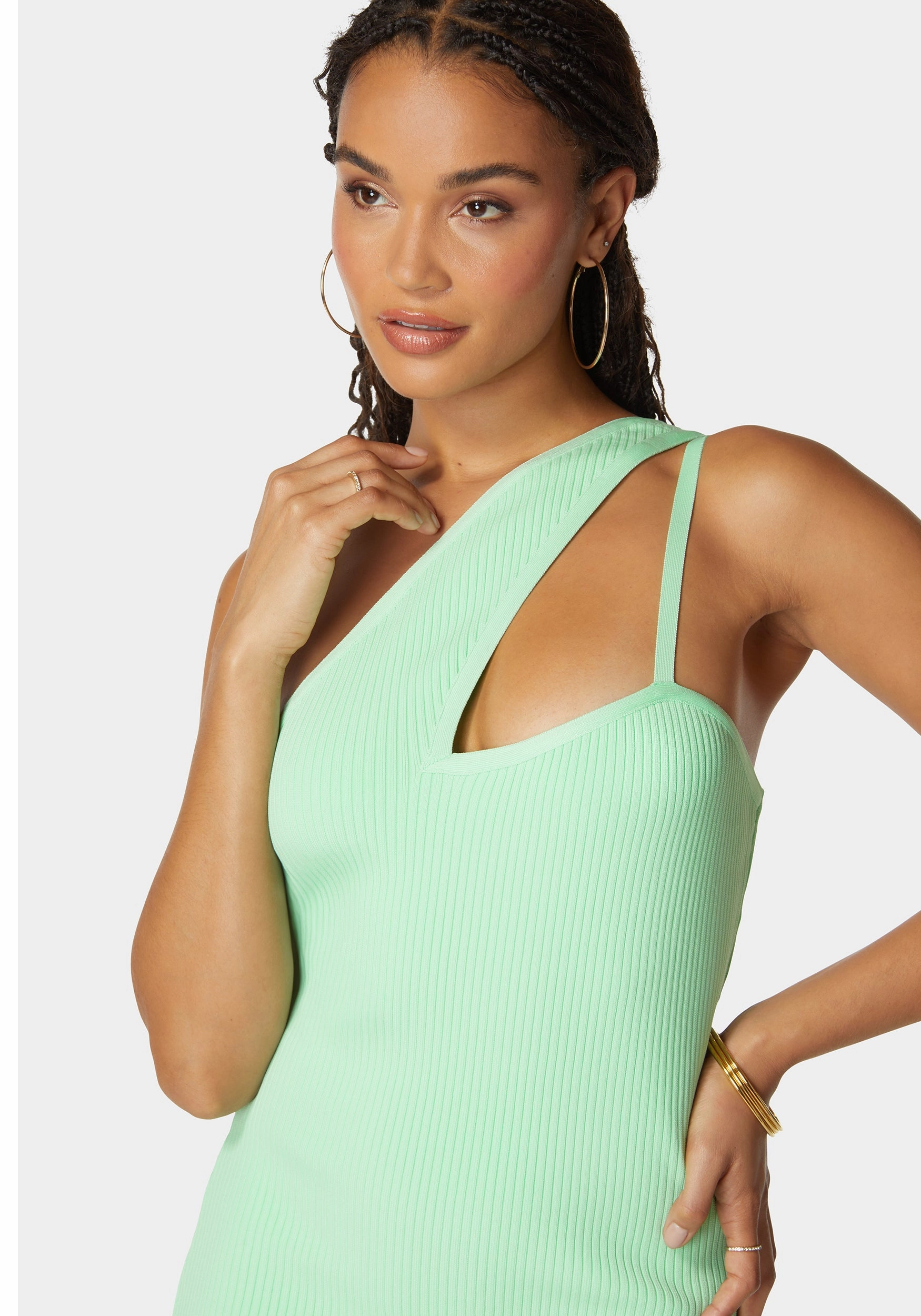 Comfy Fit Effortless Vibe One Shoulder Bandage Dress