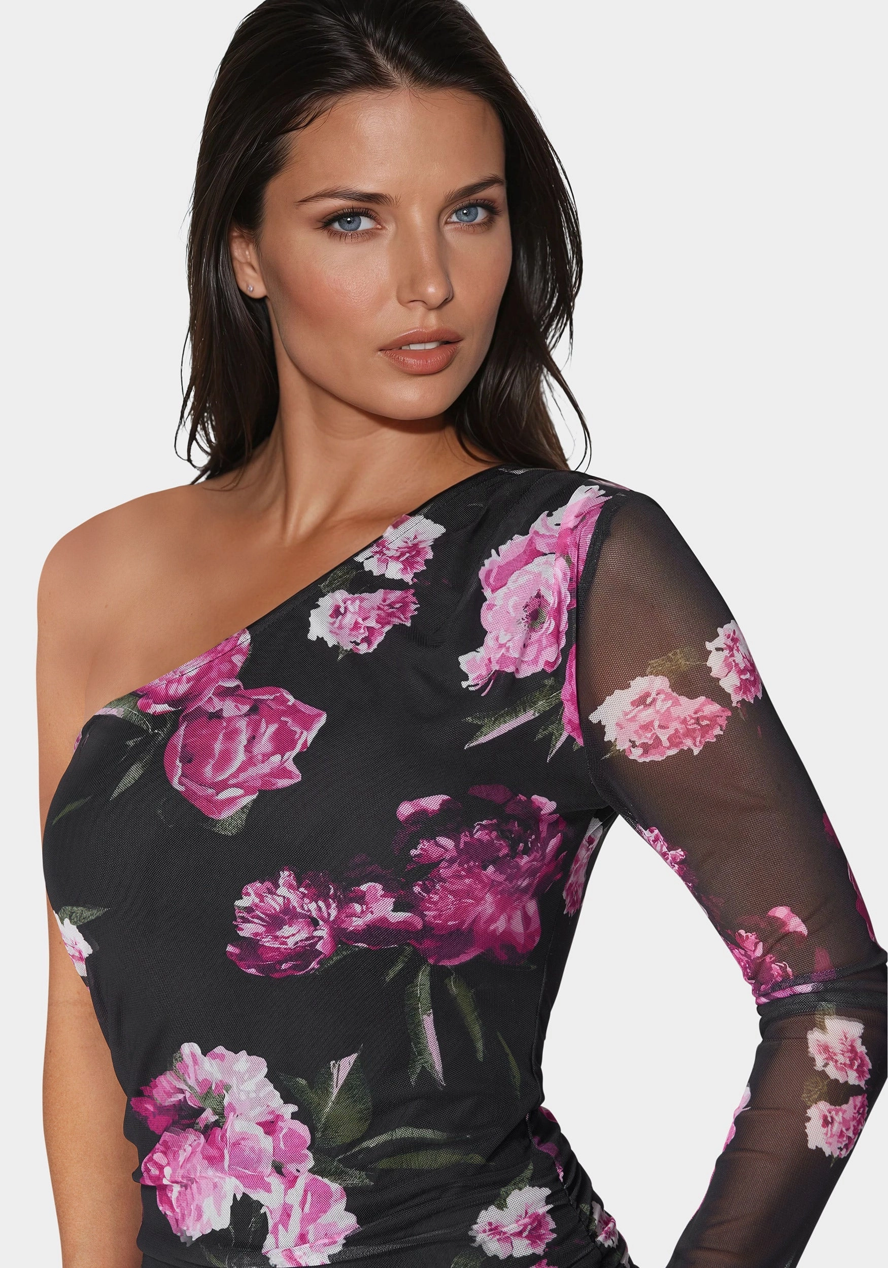 One Shoulder Ruched Midi Dress Smart Pairing