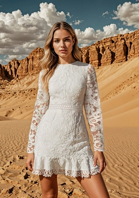 Open Back Lace Mini Dress Work Style Dreamy Drape