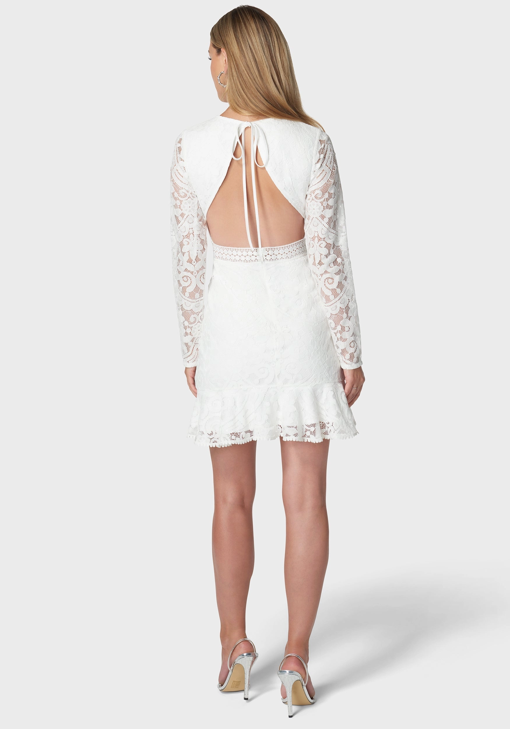 Chic Harmony Open Back Lace Mini Dress