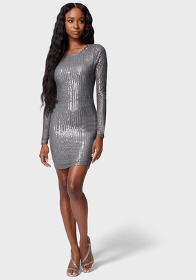 Open Back Sparkle Mini Dress Grace Vibe