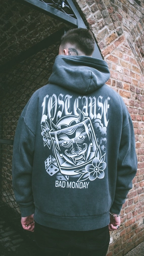 Oversized Lost Cause Hoodie Vintage Magnetic Closures
