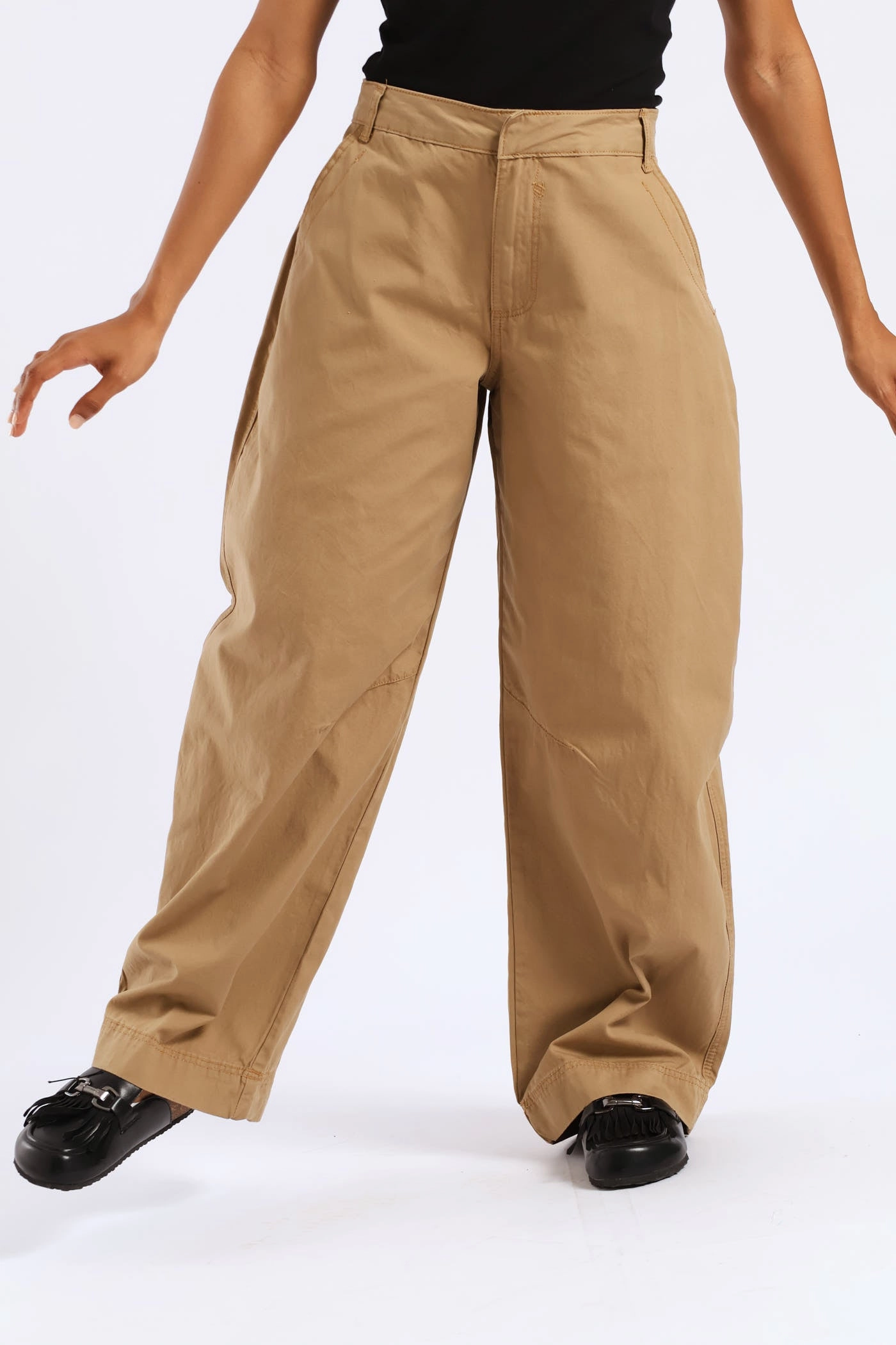 Panelled Balloon Pant - Caramel Flexible Cut