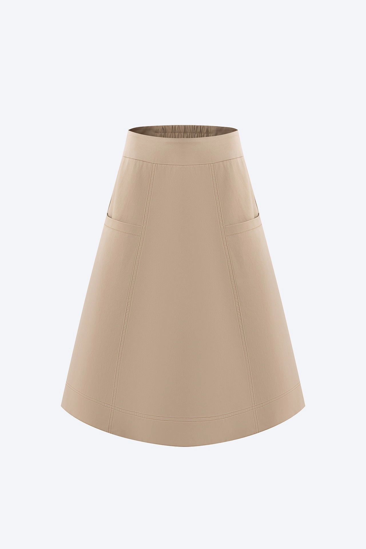 Weekend Look Opaque finish Panelled Skirt - Khaki