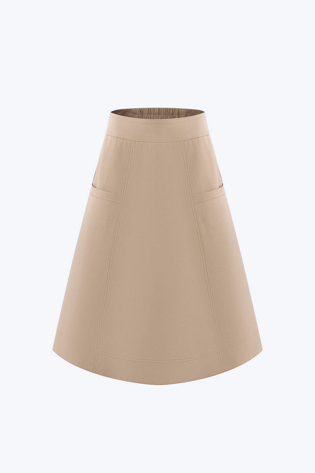 Panelled Skirt - Khaki Pastel tone